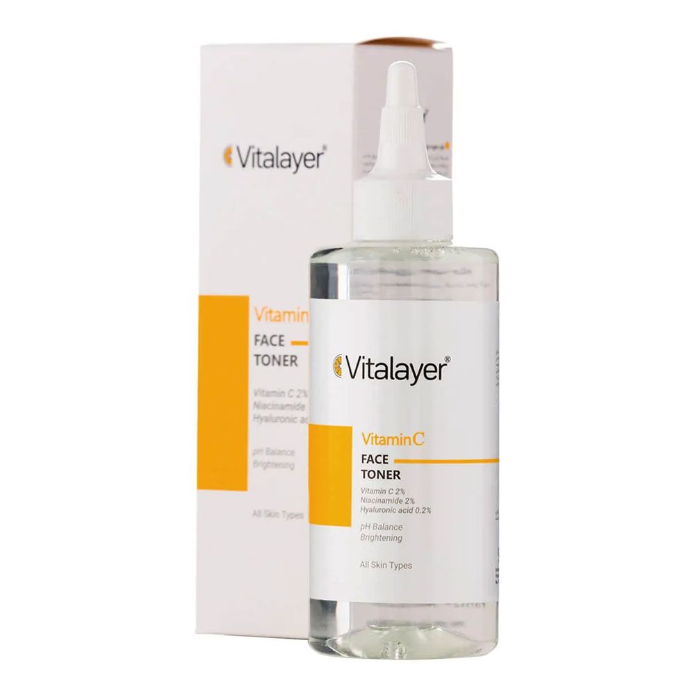 تونر روشن‌کننده صورت ویتالیر مدل Vitamin C حجم 200 میلی‌لیتر