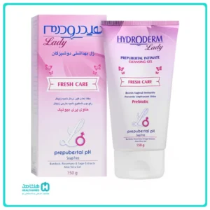 ژل بهداشتی دوشیزگان هیدرودرم حاوی پری بیوتیک 150 گرم